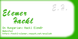 elemer hackl business card